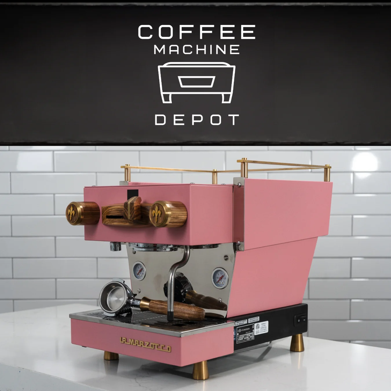 LA MARZOCCO LINEA MINI 1 PADDLE BRASS AND WALLNUT