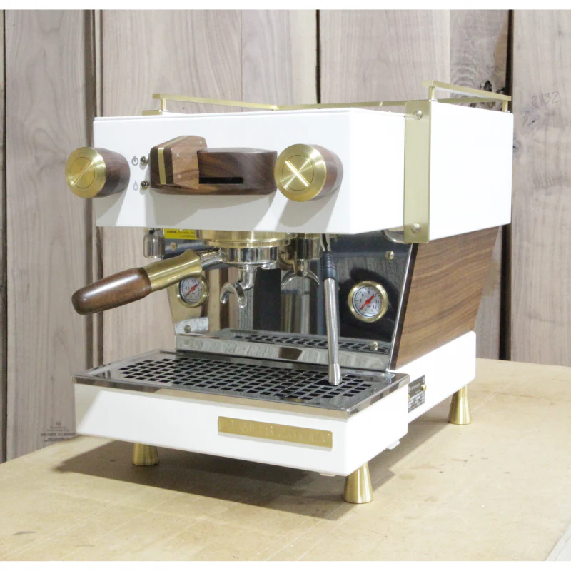 5BCN 010905D20LA20MARZOCCO20LINEA20MINI20120PENTAGONAL20GROUP20HEAD20COVER20WITH20BRASS20AND20WALNUT