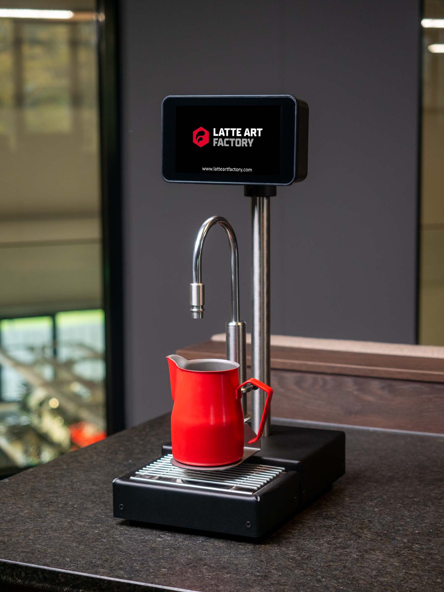 LAF Bar with red milkjug